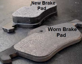 Worn Brake Pads