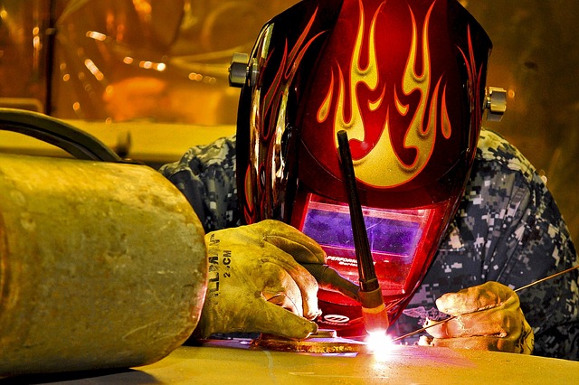 An oxyacetylene torch is used for welding and cutting