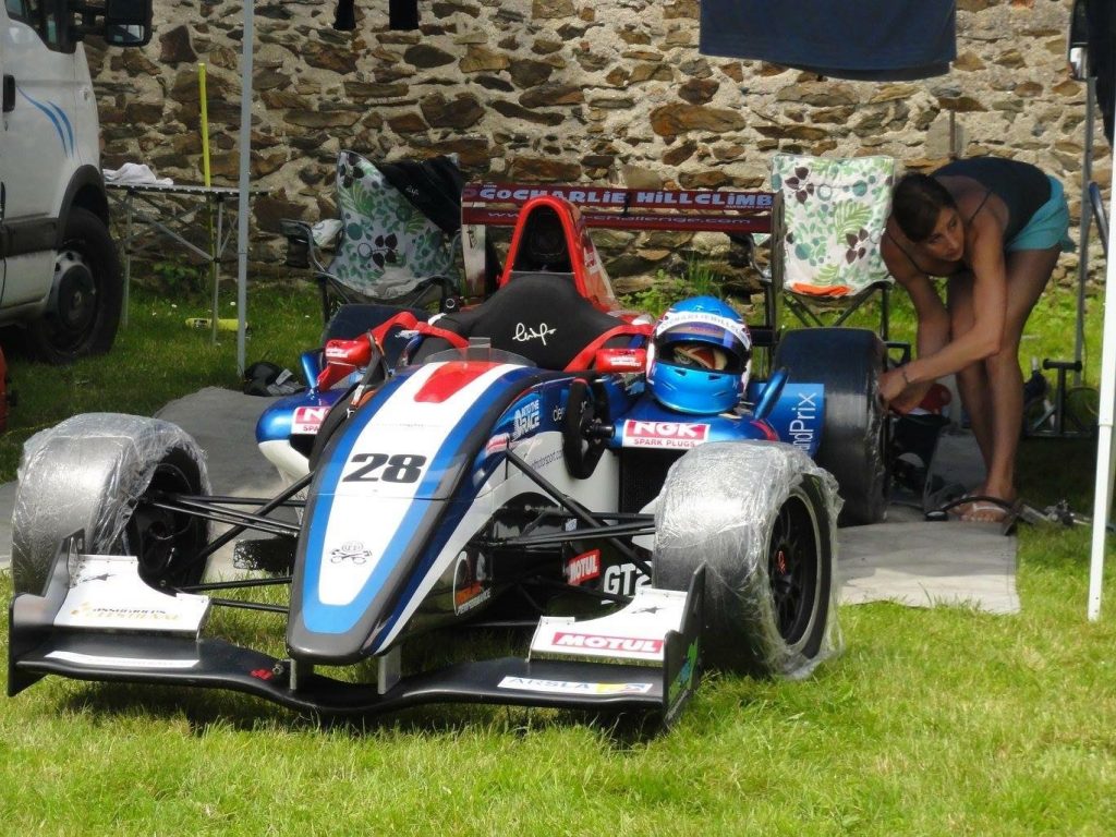 Preparing the car for Hillclimbing at St Gouëno