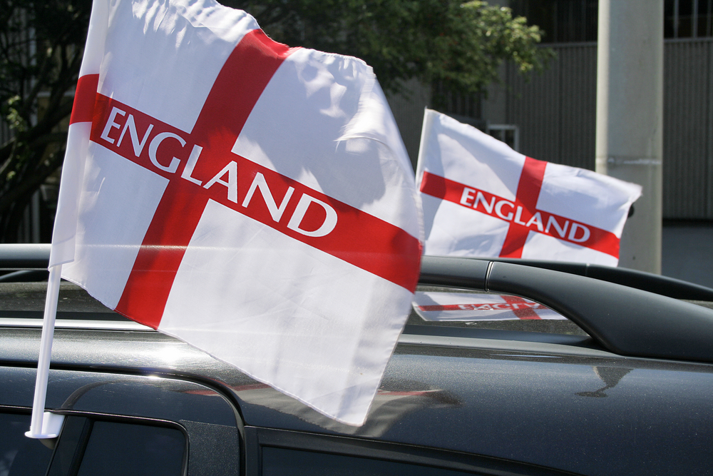 2 X England Car Flag 