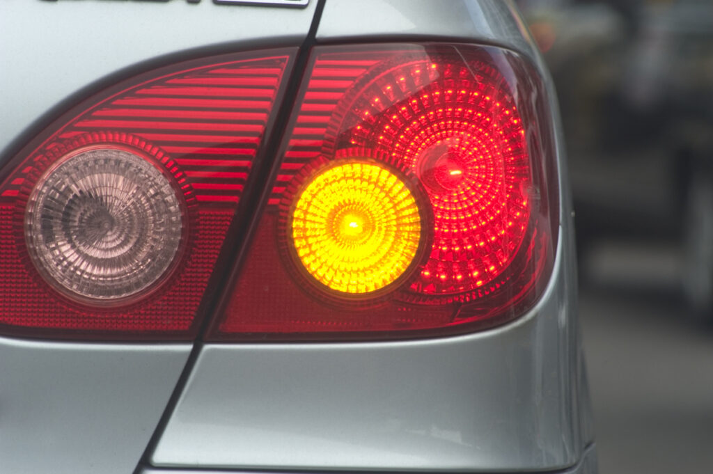 Car tail lights, indicator, brake lights