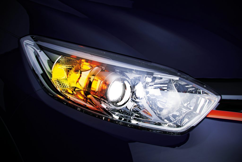 Car Headlights On